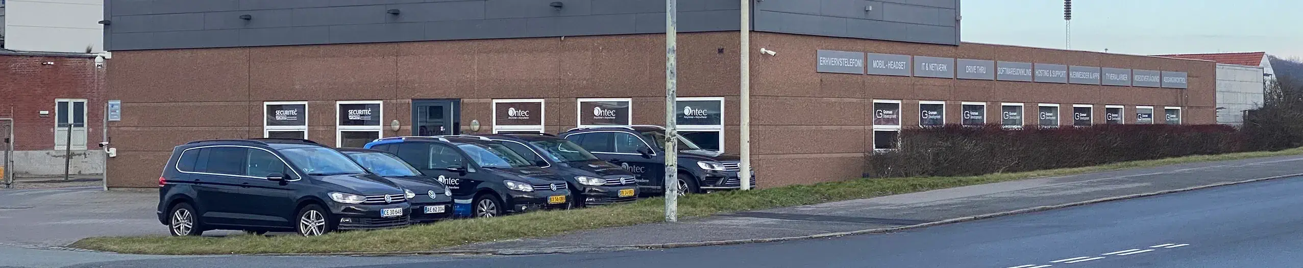 Modern office with communication equipment